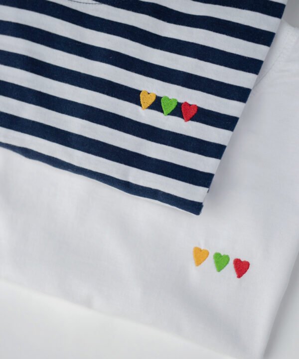 Širdelių trispalvė marškinėliai