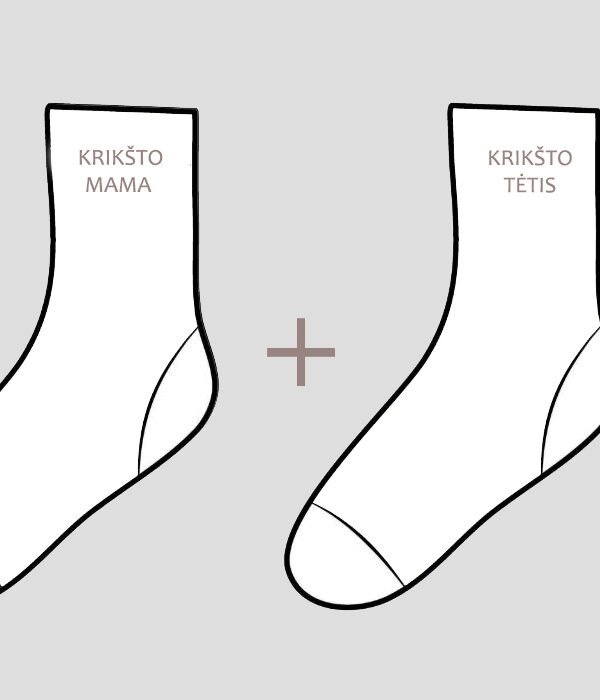 Krikšto mama+Krikšto tėtis kojinių rinkinys