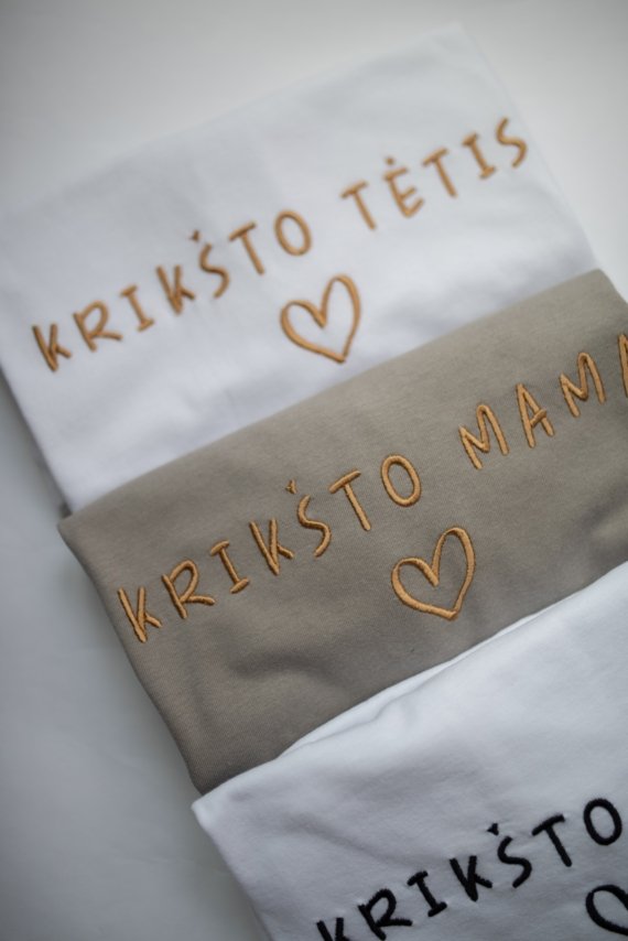 SALE Krikšto Mama/Krikšto tėtis Marškinėliai