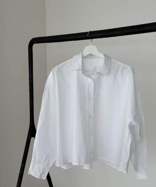 Balti basic marškiniai, crop